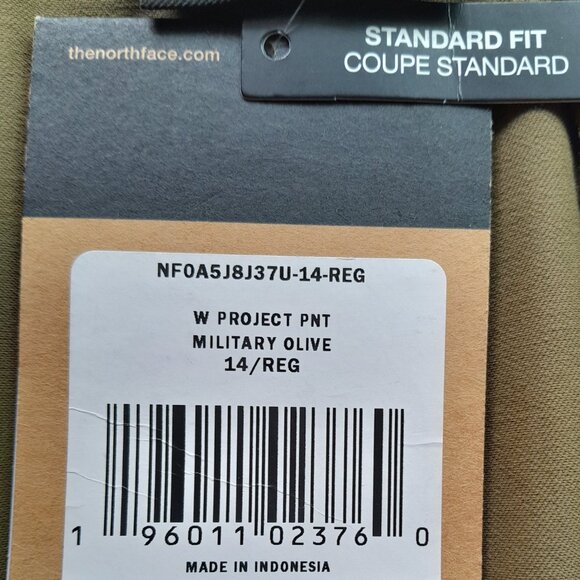 The North Face Standard Fit Project Women's Pants Size 14 Military Olive New - Picture 12 of 16